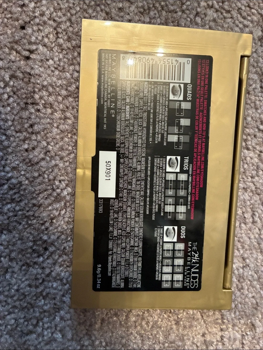 Maybelline The 24K Nudes Eyeshadow Palette - Warm Gold & Neutral Shades